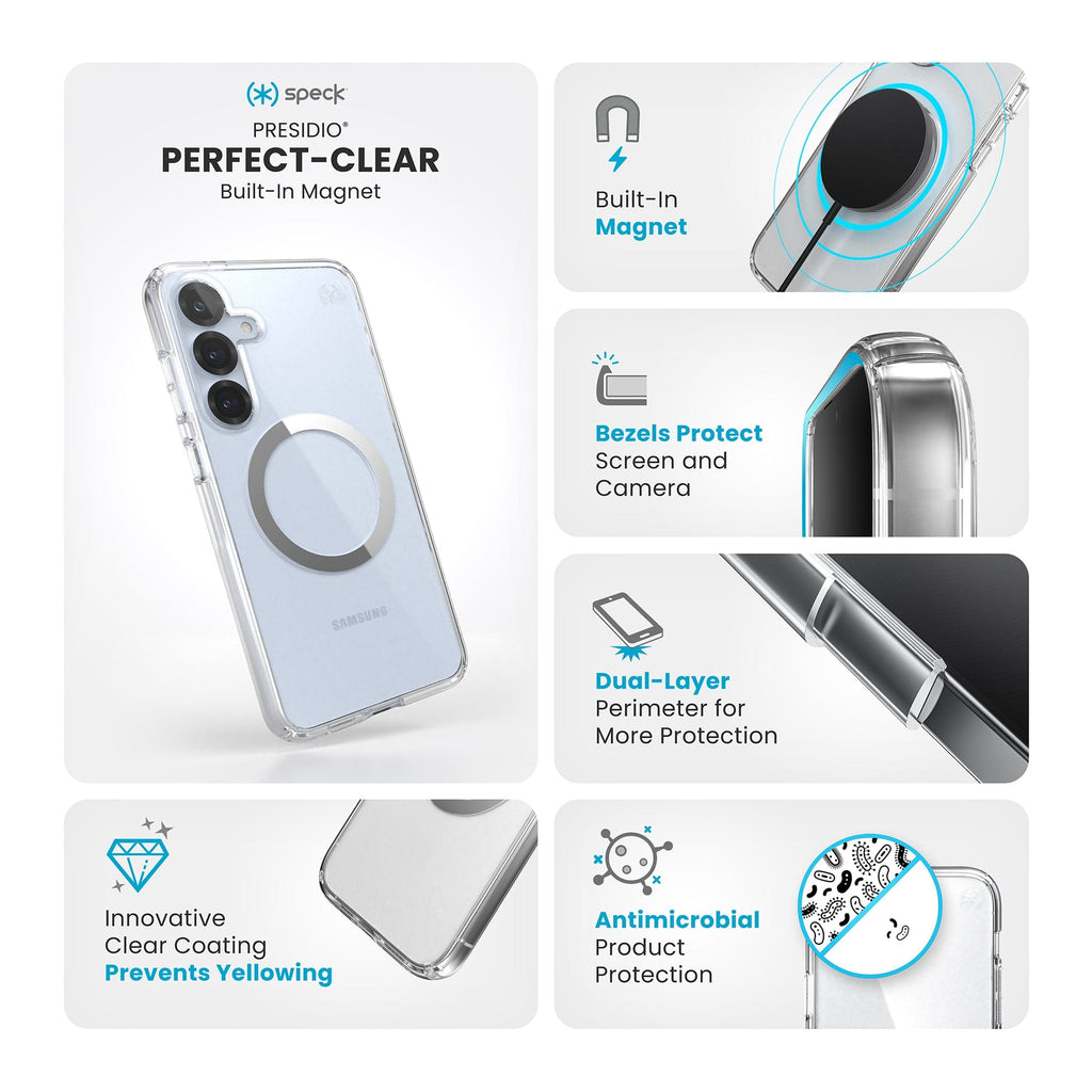 Presidio Perfect-Clear Magnet Samsung Galaxy S25+ Cases