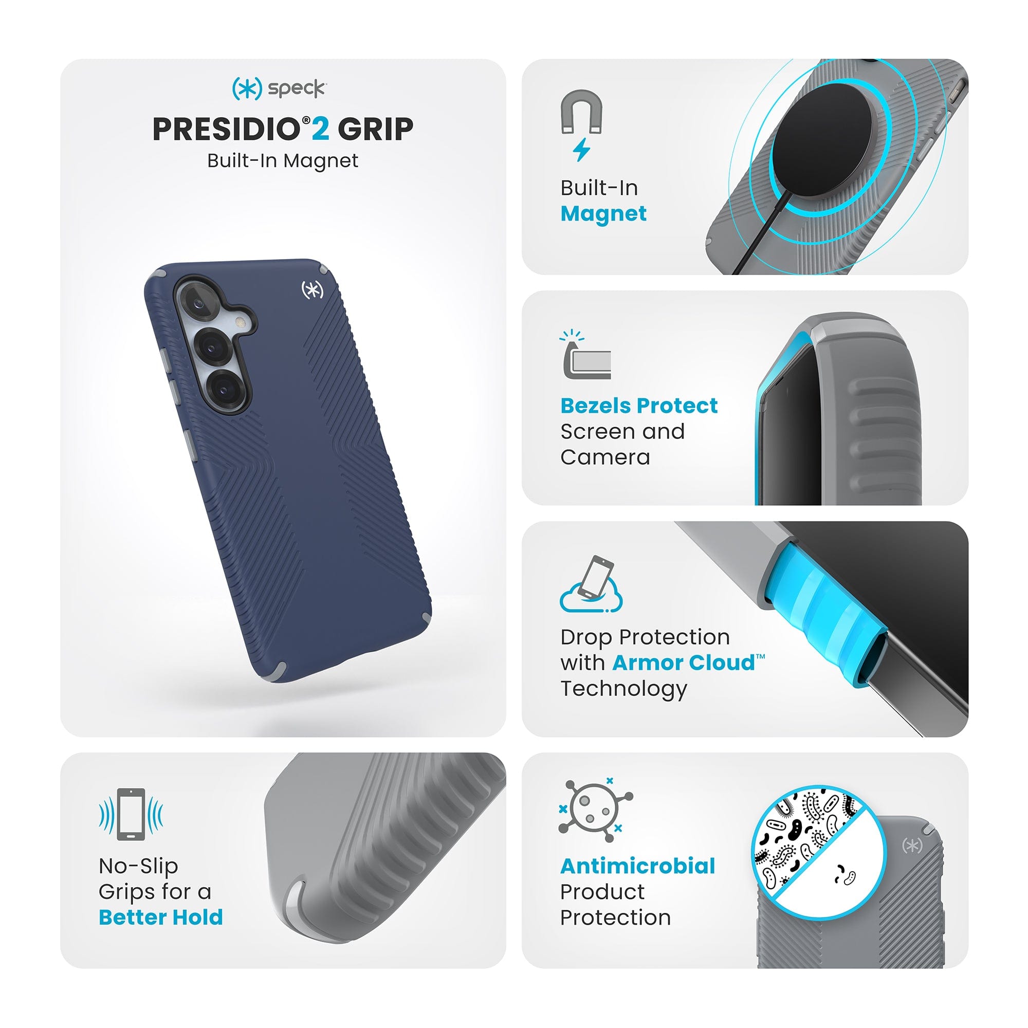 Presidio2 Grip Magnet Samsung Galaxy S25 Cases