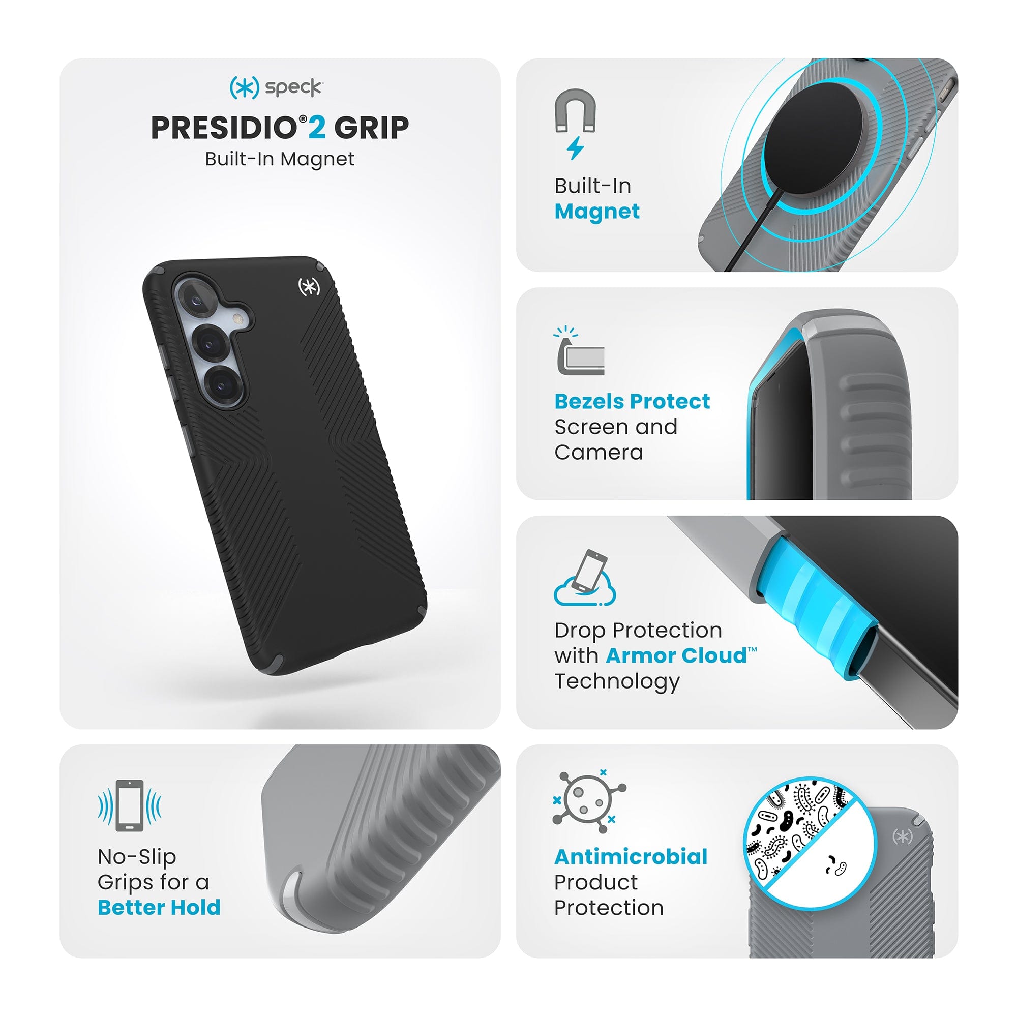 Presidio2 Grip Magnet Samsung Galaxy S25 Cases