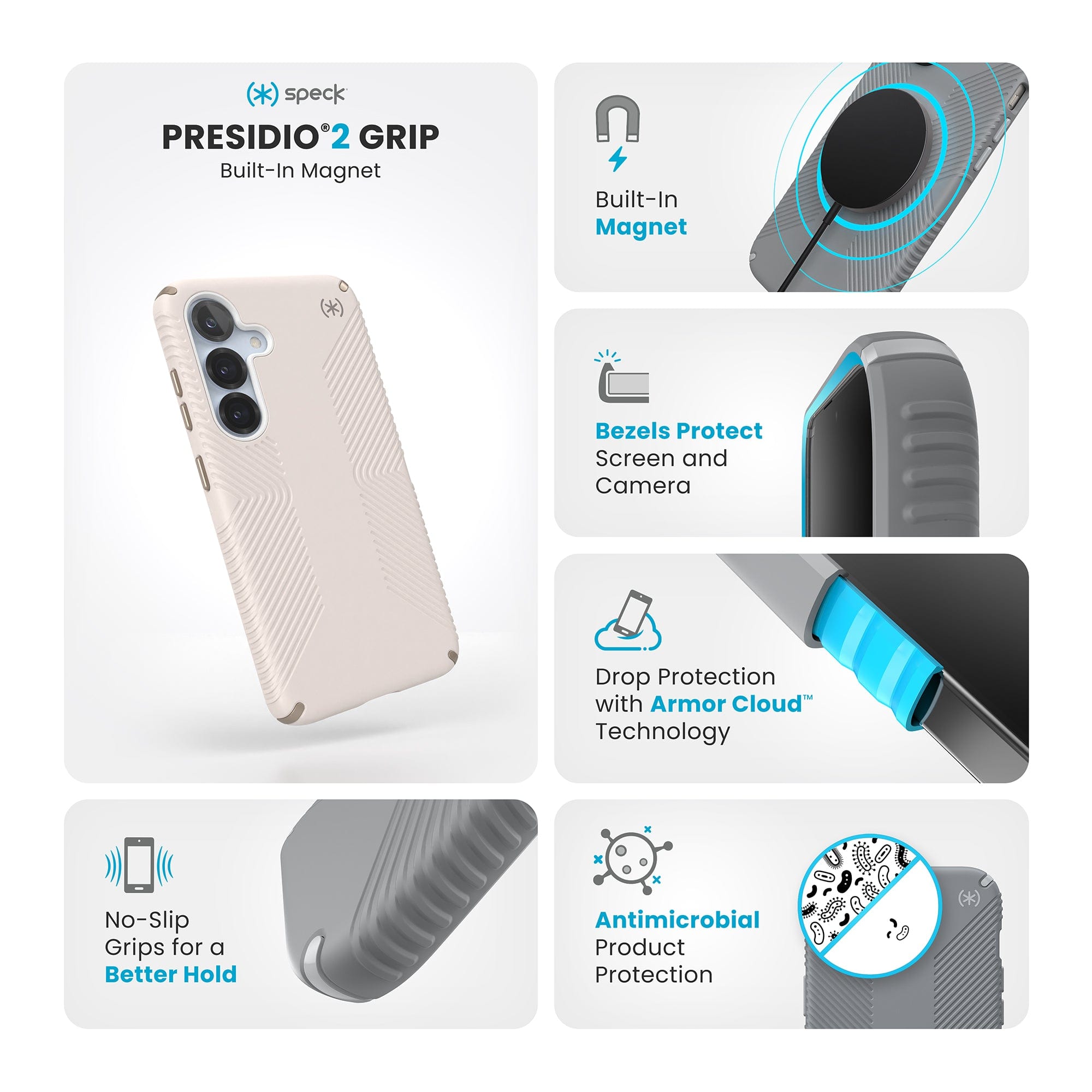 Presidio2 Grip Magnet Samsung Galaxy S25 Cases