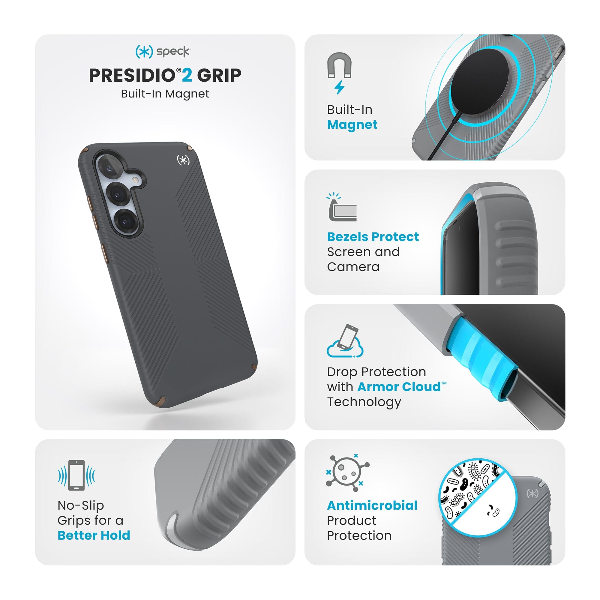 Presidio2 Grip Magnet Samsung Galaxy S25+ Cases