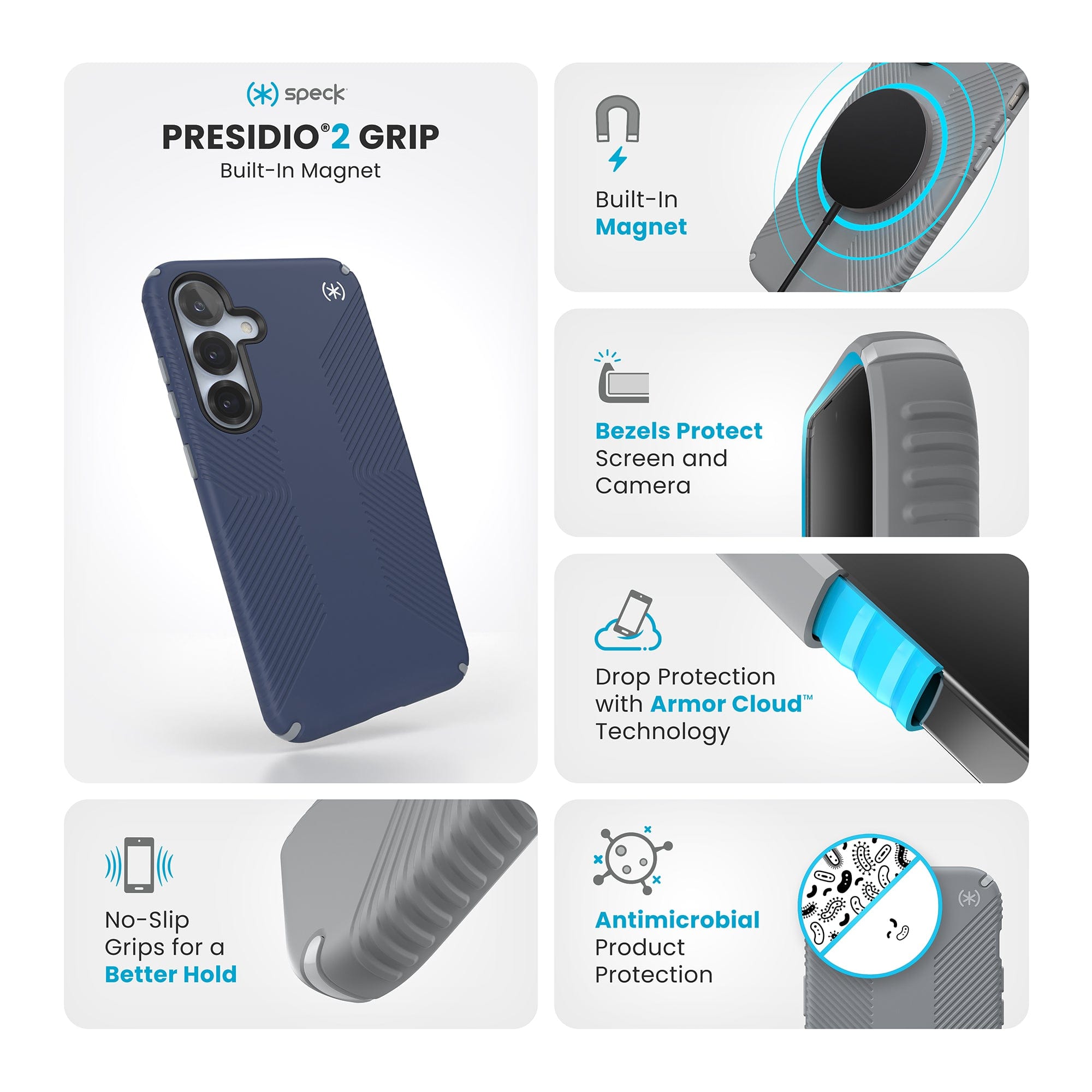 Presidio2 Grip Magnet Samsung Galaxy S25+ Cases