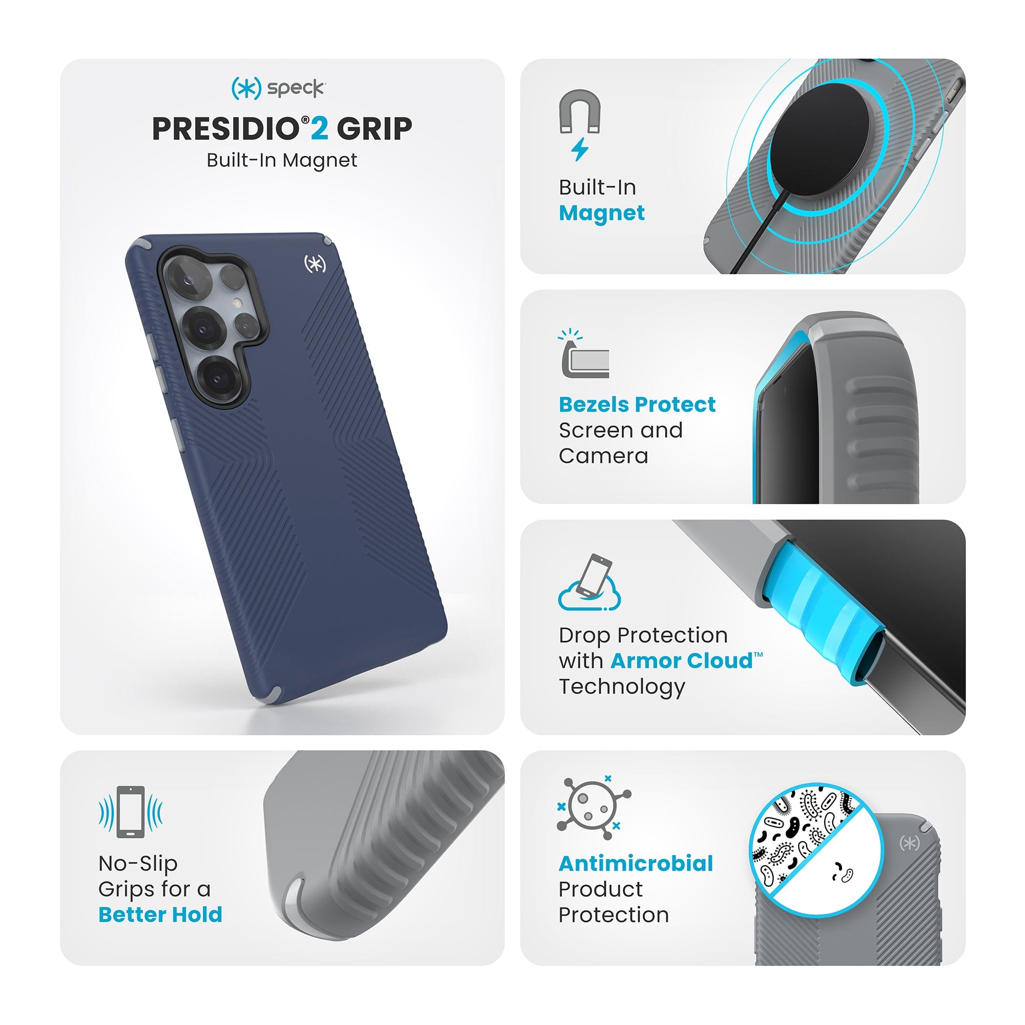 Presidio2 Grip Magnet Samsung Galaxy S25 Ultra Cases