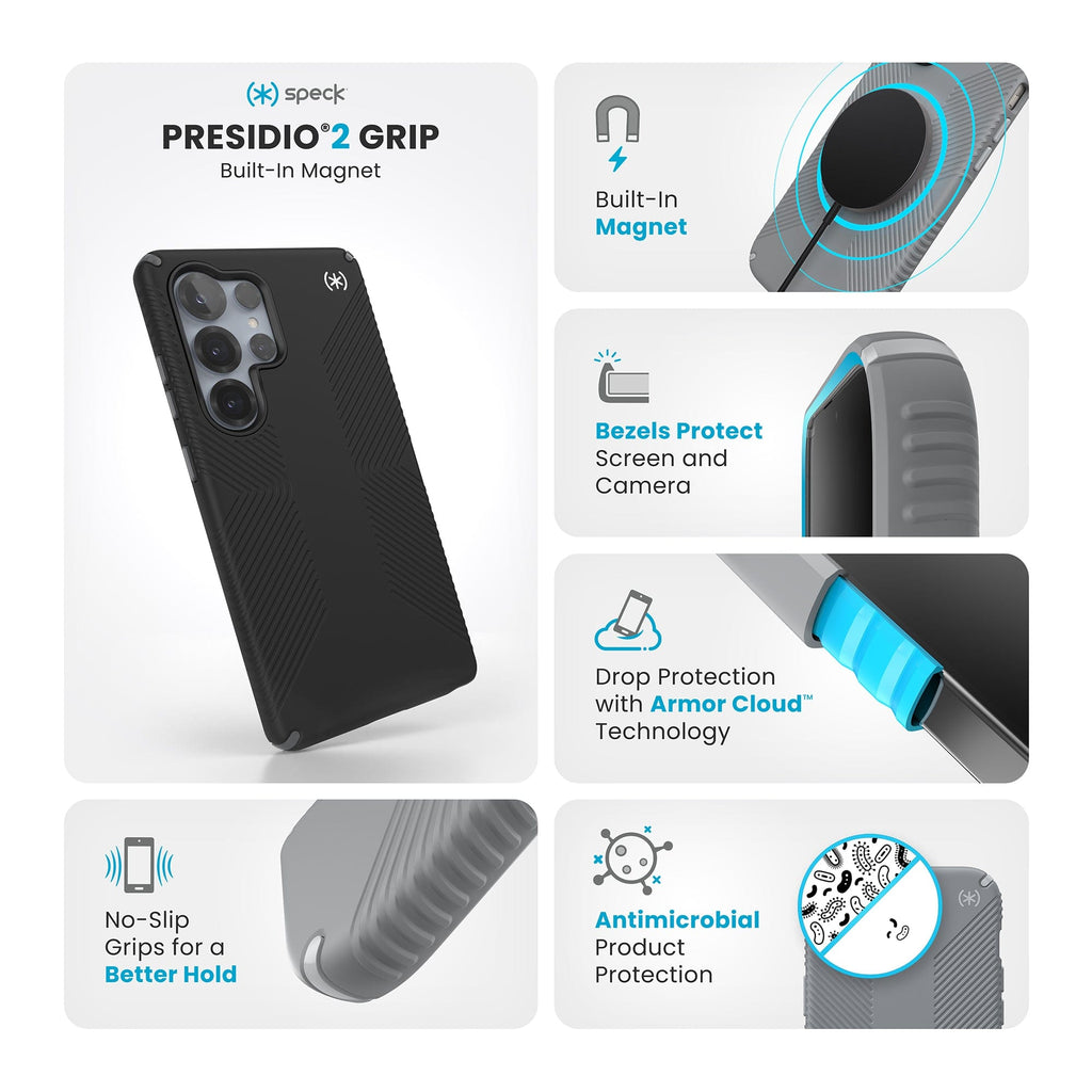 Presidio2 Grip Magnet Samsung Galaxy S25 Ultra Cases